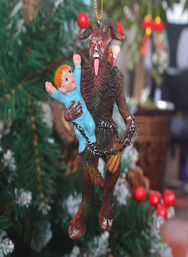 IRCOR Krampus Christmas Ornament - Funny Gothic Holiday Tree Decoration, Horror Devil Figure for Dark Christmas Decor, Unique Gag Gift for Halloween & Xmas Fans (A) - Image 4